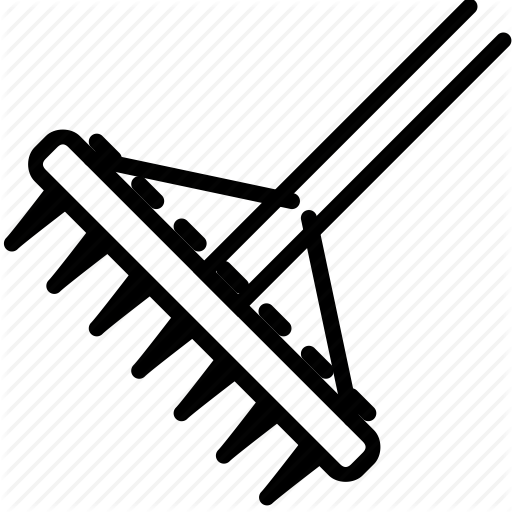 Farm, Garden, Gardening, Hay, Rake, Tool, Yumminky Icon