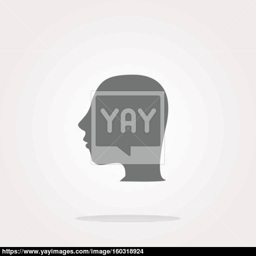 Vector Idea Head Icon Button Web Icon Art Graphic Icon Drawing