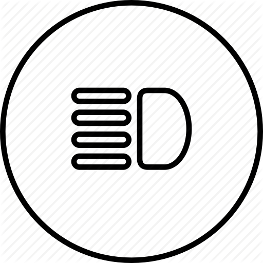 Beam, Headlight, Light, Main, Warning Icon