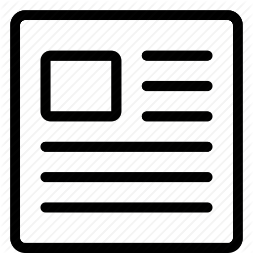 , Files, Headline, Newsletter Icon