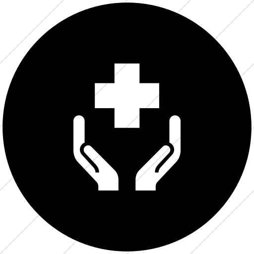 Flat Circle White On Black Iconathon Public Health