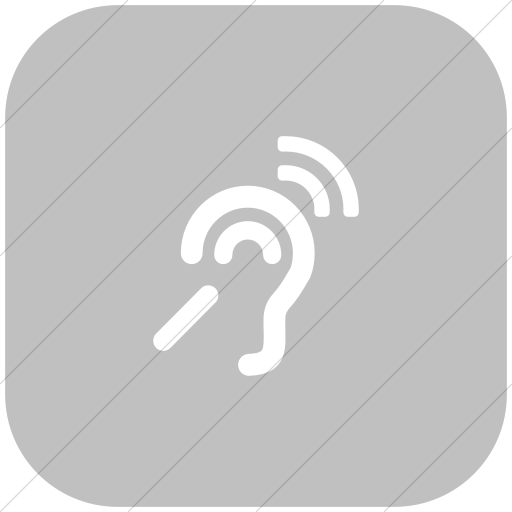 Flat Rounded Square White On Silver Foundation