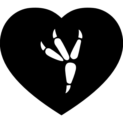 Eagle Paw Inside A Heart Icons Free Download