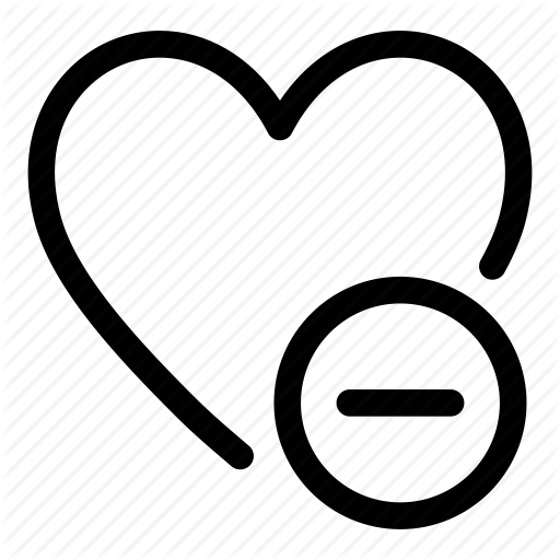 Bookmark, Delete, Favorite, Heart, Minus, Minus Button Heart Icon