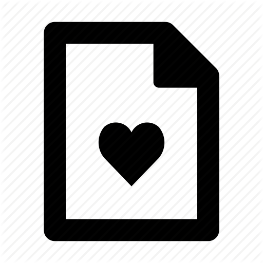 Doc, Document, File, Heart, Text Icon