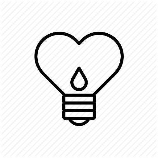 Heart Icons Lightbulb