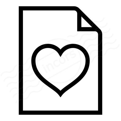 Iconexperience I Collection Document Heart Icon