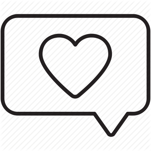 Application, Chat, Heart, Love, Message, Multimedia, Text Icon