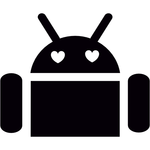 Android, With, Heart, Eyes Icon Free Of Android Collection Filled