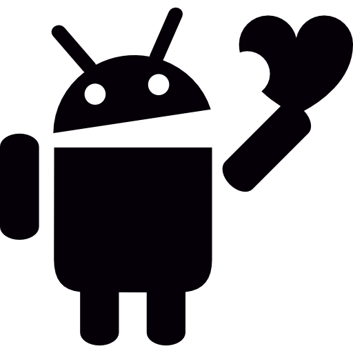 Android, With, Heart Icon Free Of Android Collection Filled Icons