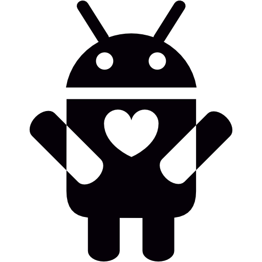 Android With Heart On Chest