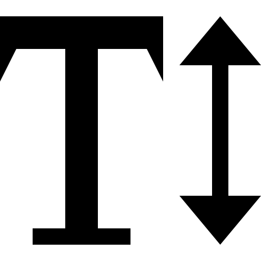 Text Height Symbol Icons Free Download
