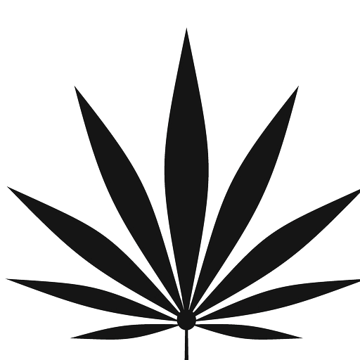 Cropped Hemp Pot Icon Black Simple Style