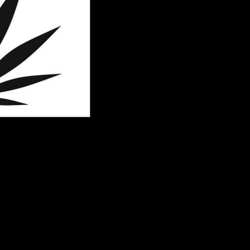 Cropped Hemp Pot Icon Black Simple Style