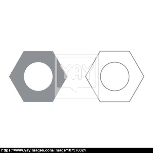 Hex Nut It Is Icon Vector