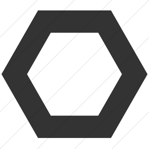 Simple Dark Gray Classica Hexagon Clear Icon