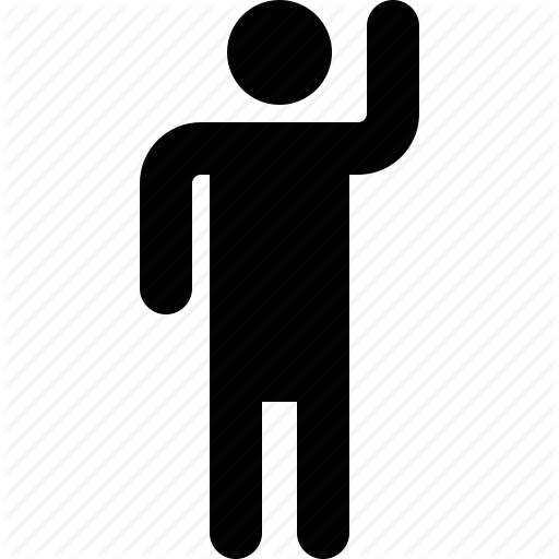 Activity, Hand, Hi, Man, Right, Standing, Up Icon