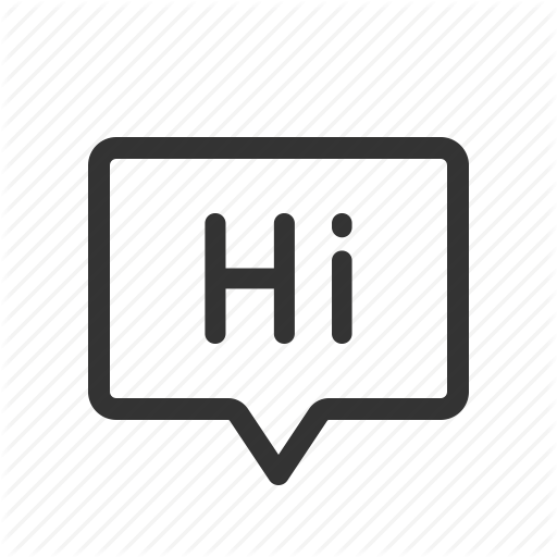 Chat, Expression, Greeting, Hi Icon