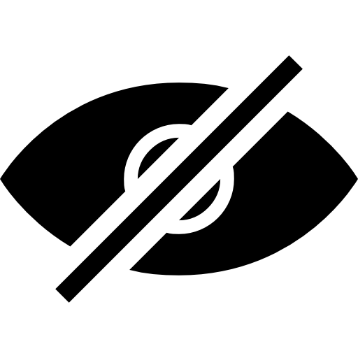 Eye Hidden Design Black Interface Symbol Icons Free Download