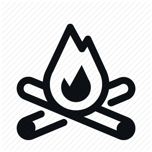 Bonfire, C Campfire, Camping, Fire, Flame, Hiking Icon