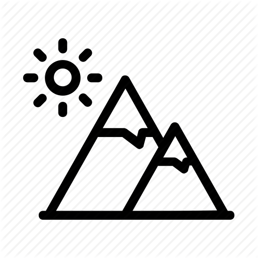 Hills, Meadow, Snow Mountains, Sunrise, Valley Icon