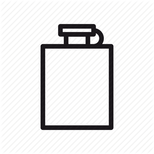 Alcohol, Flask, Hip Icon