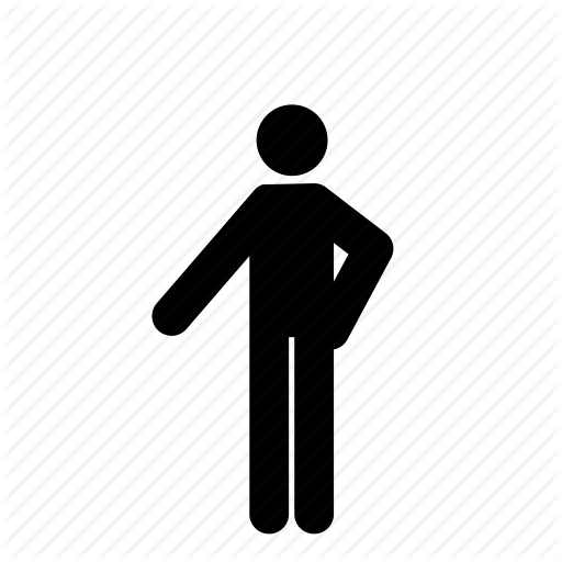 Hand On Hip, Man, People, Person, Pointing, Stick Figure Icon