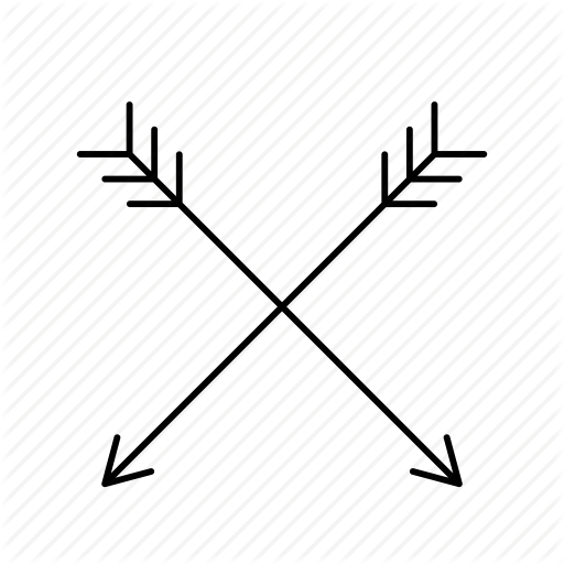 Archery, Arrow, Bow, Couple, Down, Hipster Icon