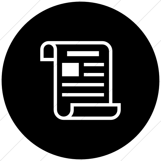 Flat Circle White On Black Iconathon Historical