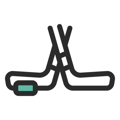 Hockey Sticks And Puck Icon