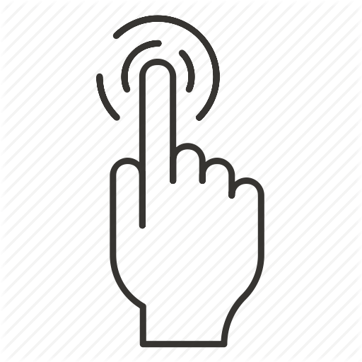 Click, Gesture, Hand, Hold, Press, Tap, Touch Icon