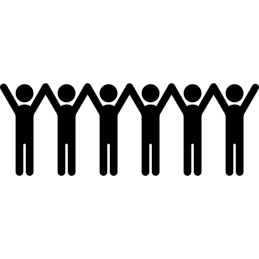 Holding Hands In A Row Icons Free Download