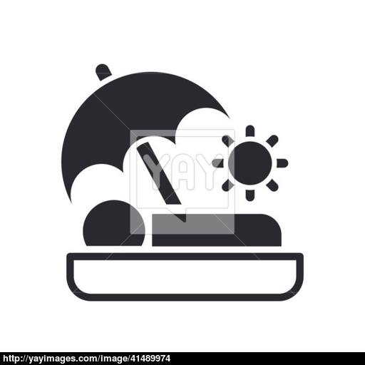 Vector Illustration Of Single Summer Holiday Icon Vector