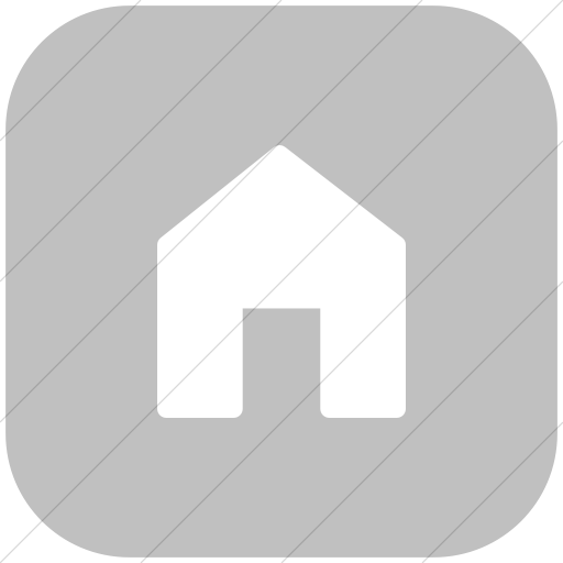 Flat Rounded Square White On Silver Foundation Home Icon