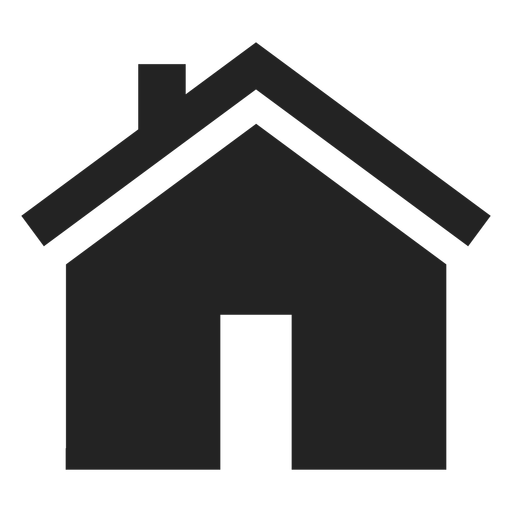 Flat Bungalow House Black Icon
