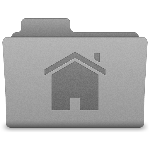 Grey Home Folder Icon