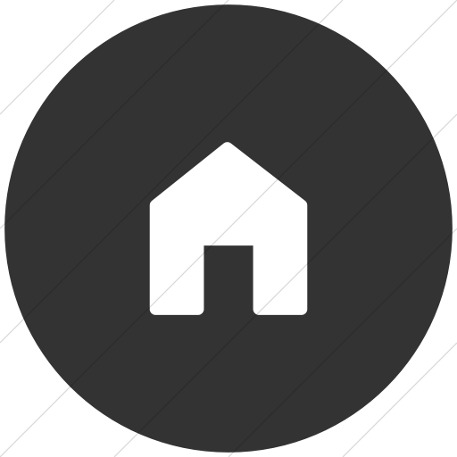 Flat Circle White On Dark Gray Foundation Home Icon