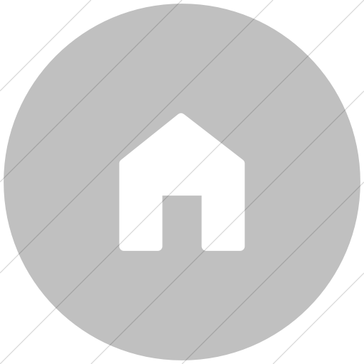 Flat Circle White On Silver Foundation Home Icon