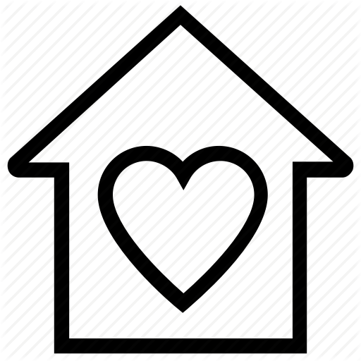 Apartment, Heart, Home, House, Property, Real Estate, Sweet Home Icon