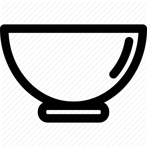 Bowl, Ouline, Plate Icon