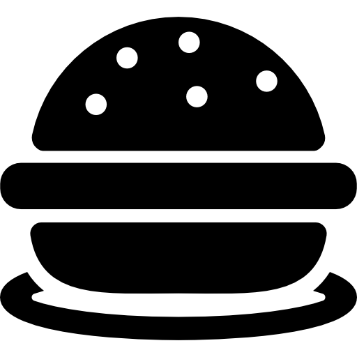 Burger On Plate Icon Hotel Signals Freepik