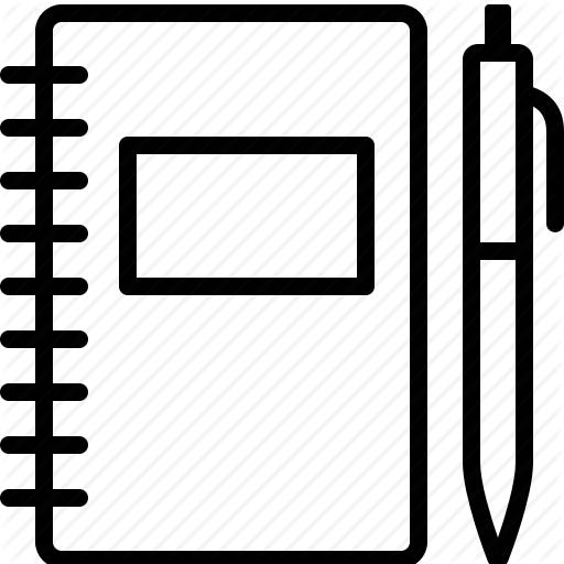 Homework, Note, Notebook, Pen, Taking, Write, Writing Icon