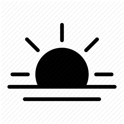 Horizon, Morning, Sun, Sunrise, Weather Icon