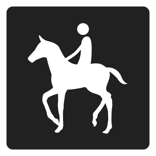 Horse Back Riding Square Icon
