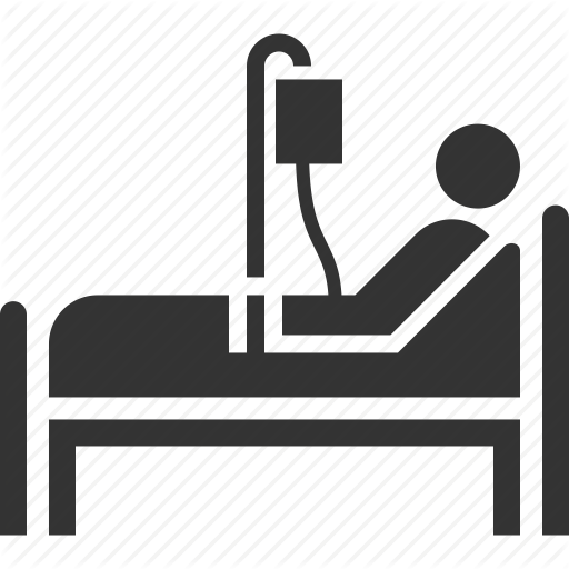 Hospital Bed, Medical Treatment, Patient Icon