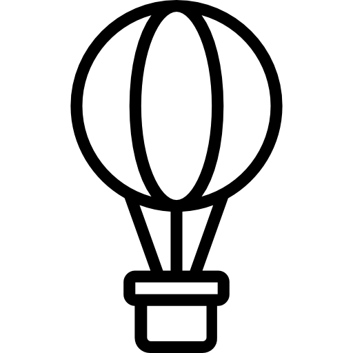 Hot Air Balloon Icon Transport Set Smashicons
