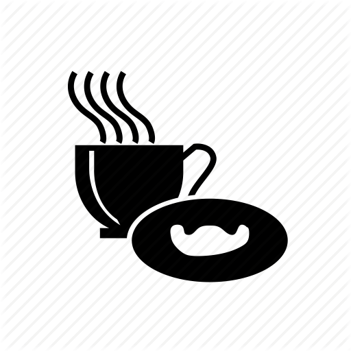 Coffee, Cookie, Cup And Saucer, Hot Coffee, Hot Tea, Tea Icon