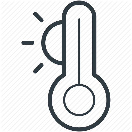 Cold, Hot, Sunny Weather, Temperature, Thermometer Icon