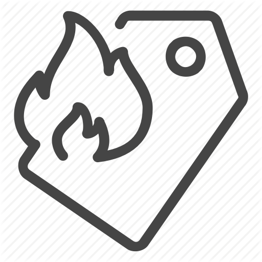 Black Friday, Deal, Discount, Fire, Hot, Price Tag, Sale Icon