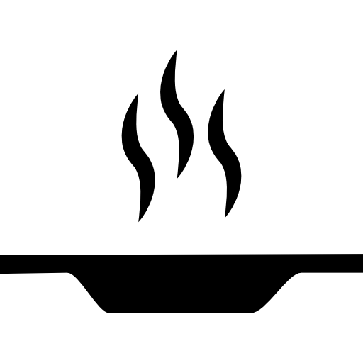 Flat Plate With Hot Food From Side View